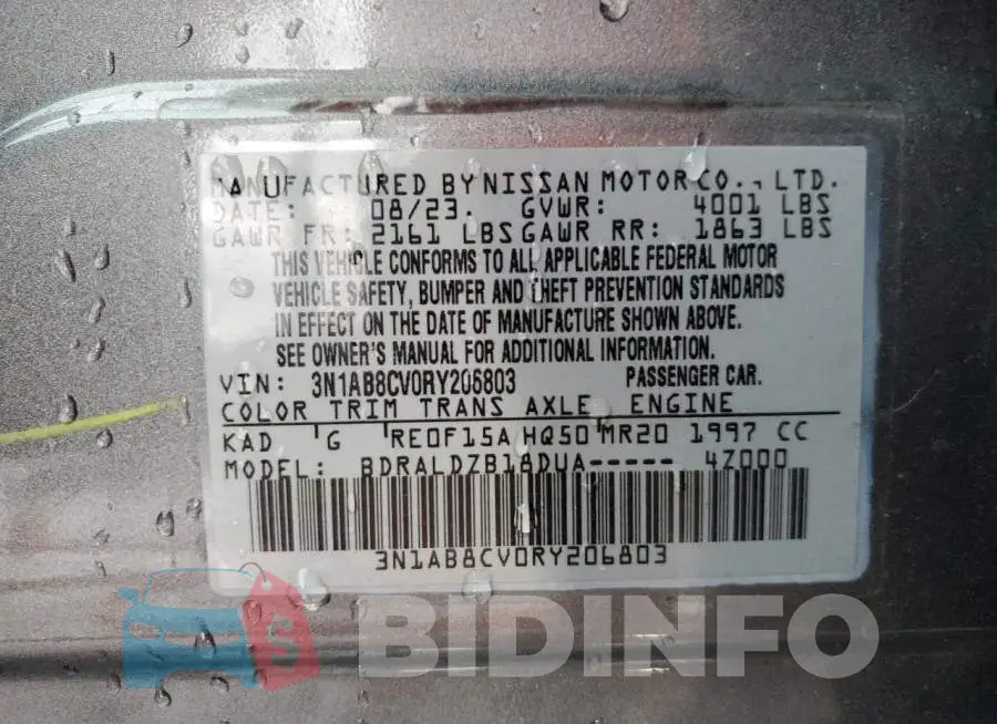 3N1AB8CV0RY206803 Photo# 12