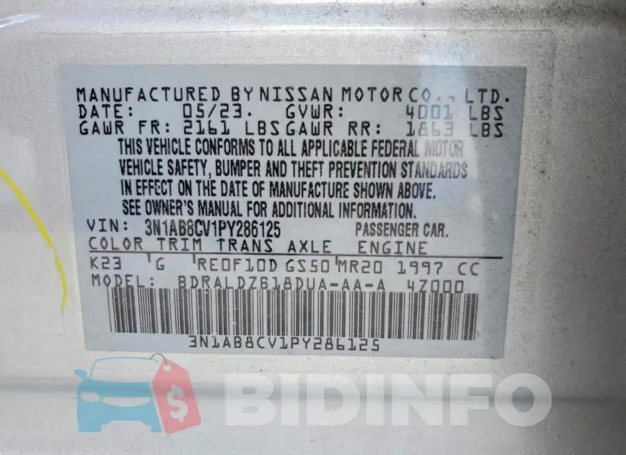 3N1AB8CV1PY286125 Photo# 12