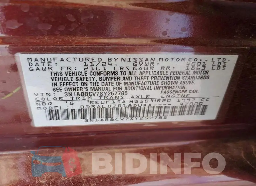 3N1AB8CV7SY257785 Photo# 13