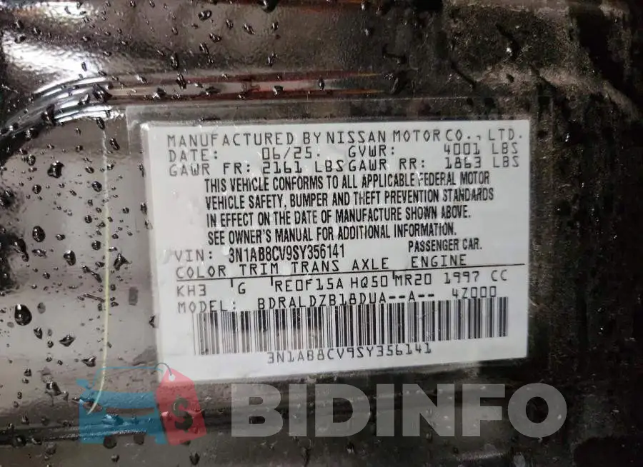 3N1AB8CV9SY356141 Photo# 13
