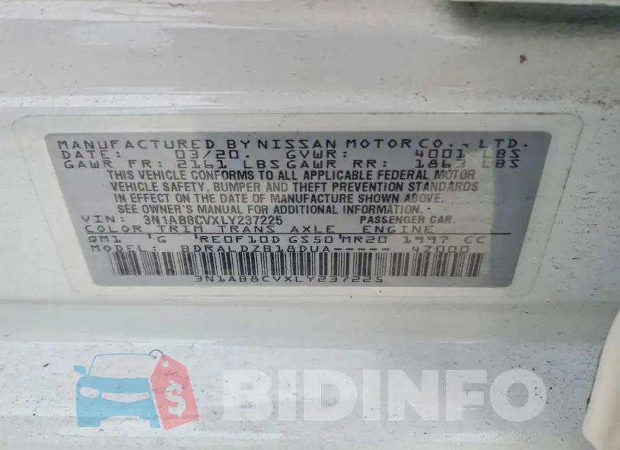 3N1AB8CVXLY237225 Photo# 12
