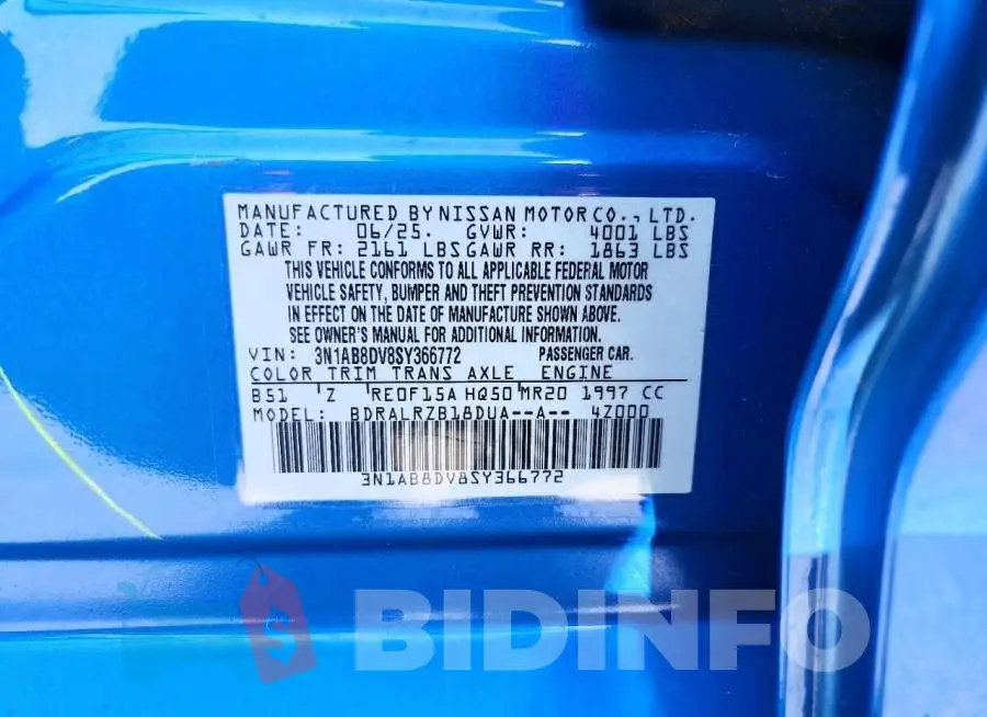 3N1AB8DV8SY366772 Photo# 12