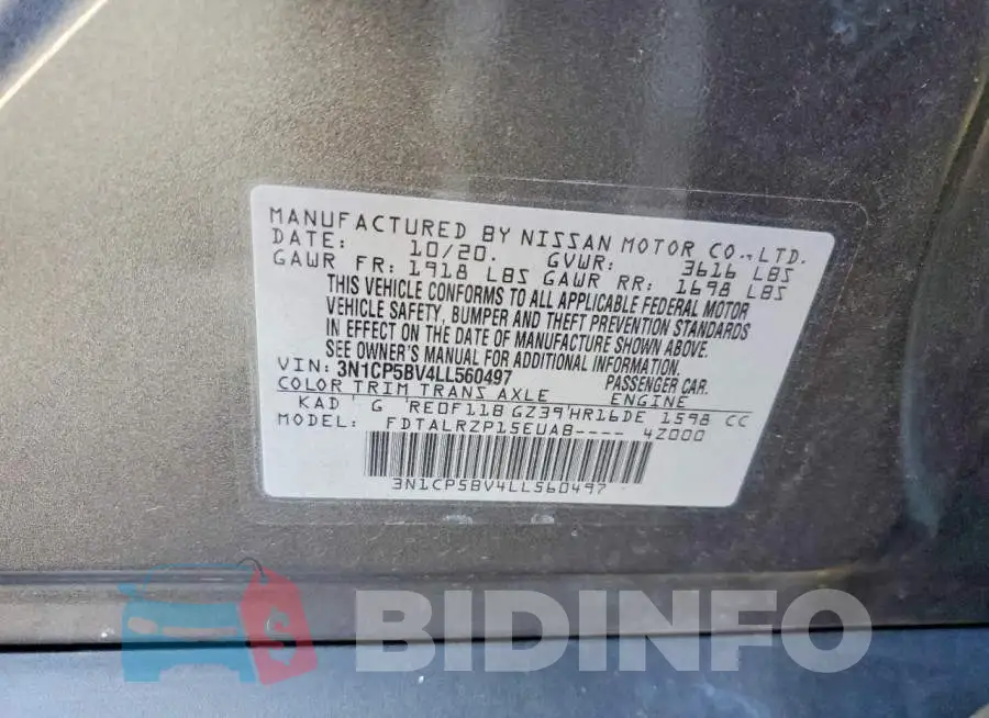 3N1CP5BV4LL560497 Photo# 12