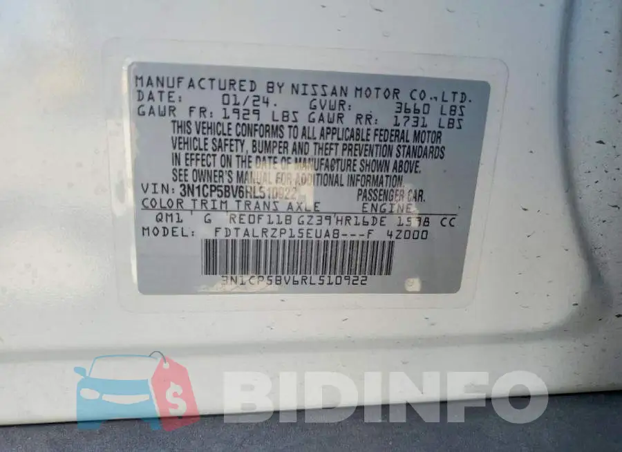 3N1CP5BV6RL510922 Photo# 12