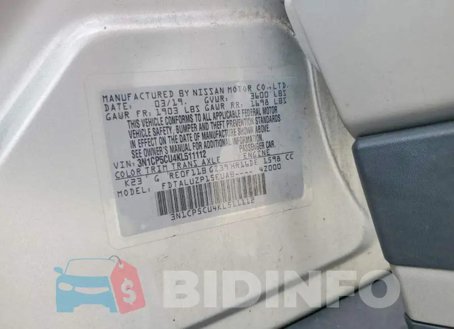 3N1CP5CU4KL511112 Photo# 13