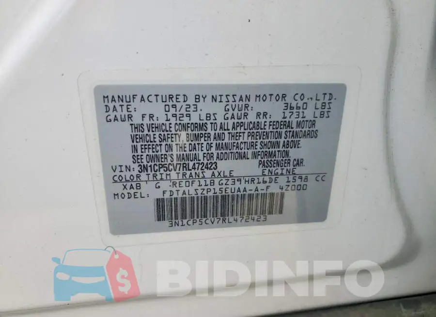 3N1CP5CV7RL472423 Photo# 13