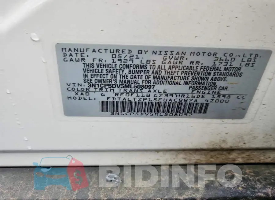 3N1CP5DV5ML508097 Photo# 13