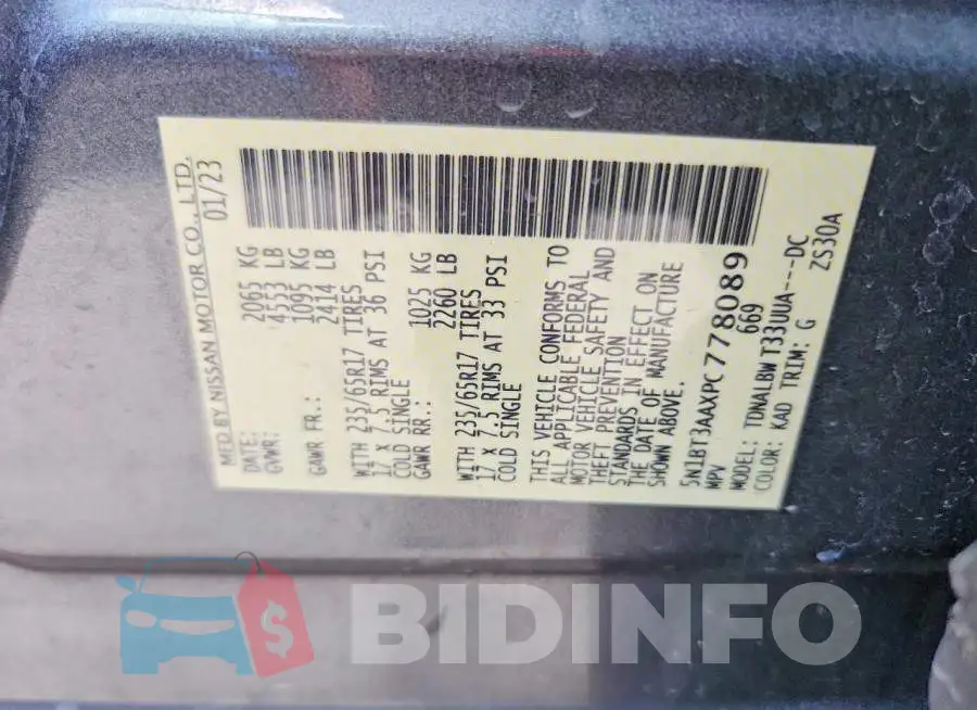 5N1BT3AAXPC778089 Photo# 12