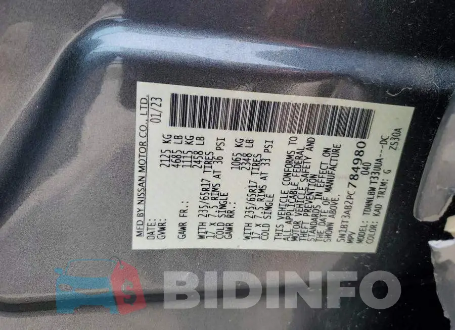 5N1BT3AB2PC784980 Photo# 13