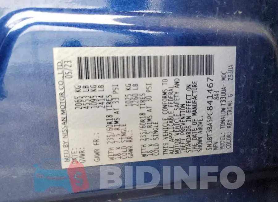 5N1BT3BA5PC841467 Photo# 13