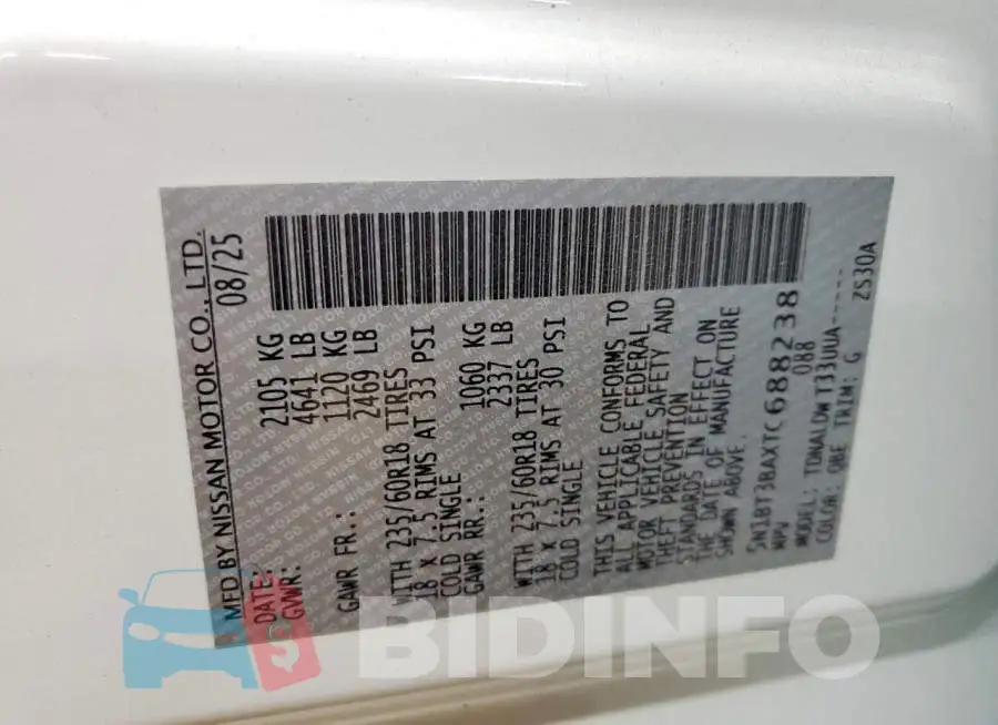 5N1BT3BAXTC688238 Photo# 12