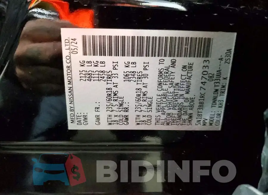 5N1BT3BB1RC747033 Photo# 13