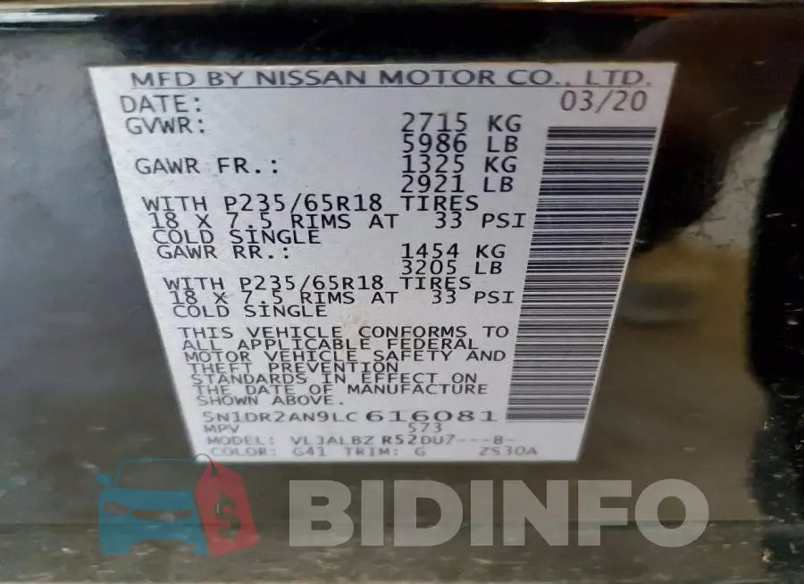 5N1DR2AN9LC616081 Photo# 13