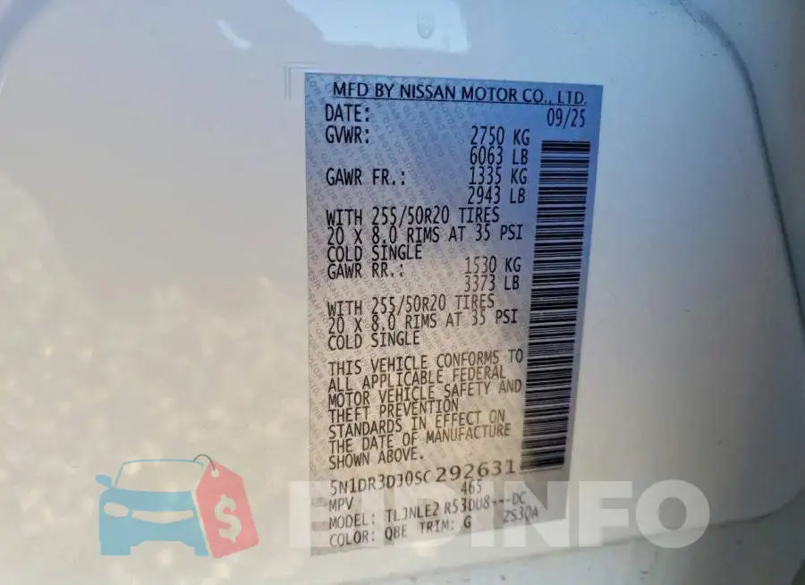 5N1DR3DJ0SC292631 Photo# 13