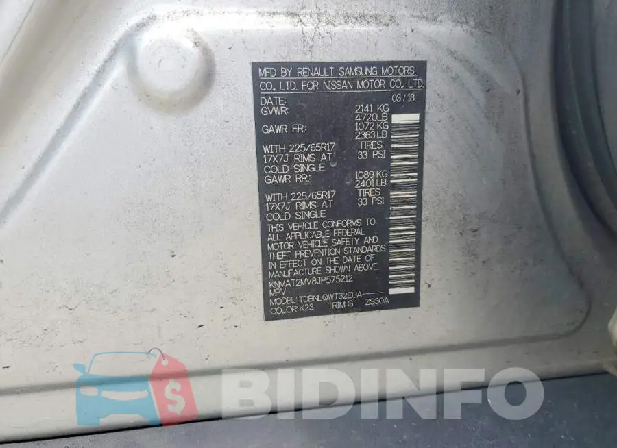 KNMAT2MV8JP575212 Photo# 13