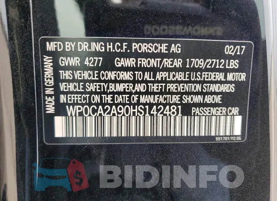 WP0CA2A90HS142481 Photo# 13