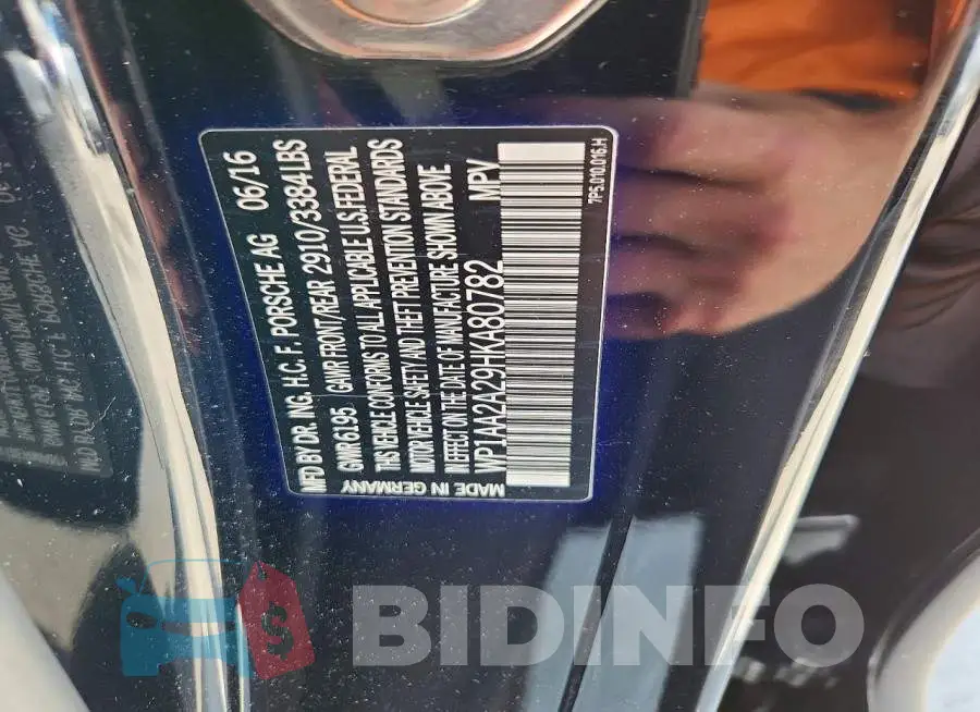 WP1AA2A29HKA80782 Photo# 14