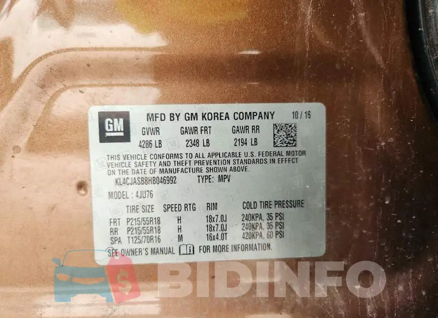 KL4CJASB8HB046992 Photo# 12