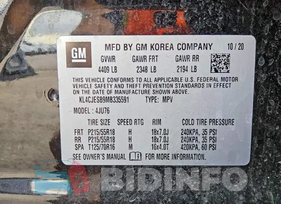 KL4CJESB9MB335591 Photo# 13