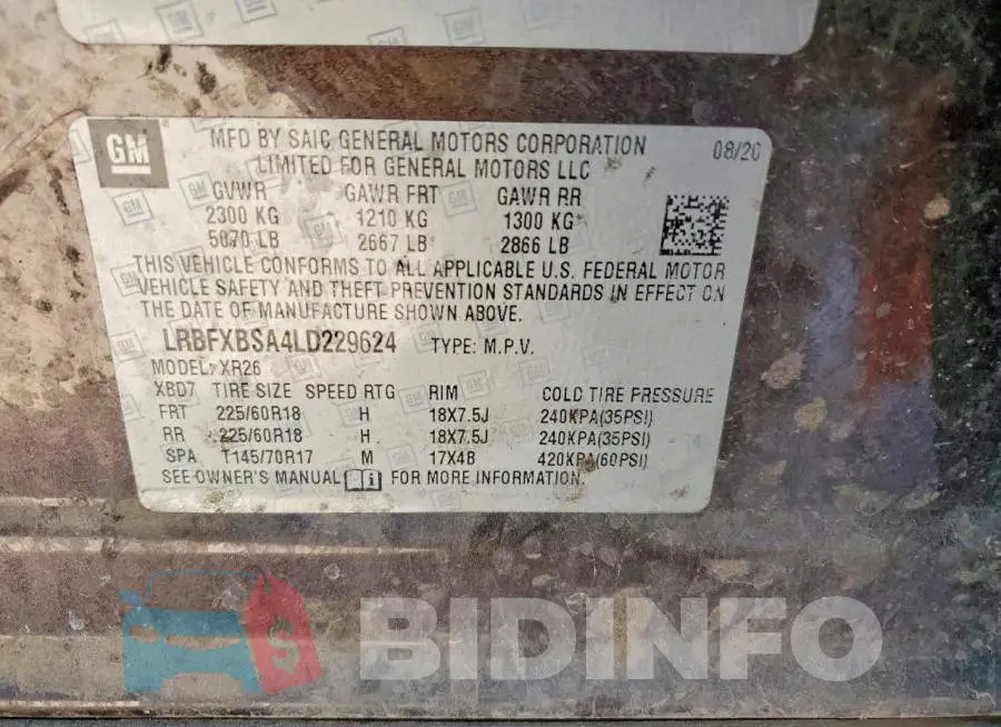 LRBFXBSA4LD229624 Photo# 13