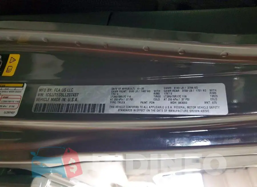 1C6JJTEG5LL207437 Photo# 12