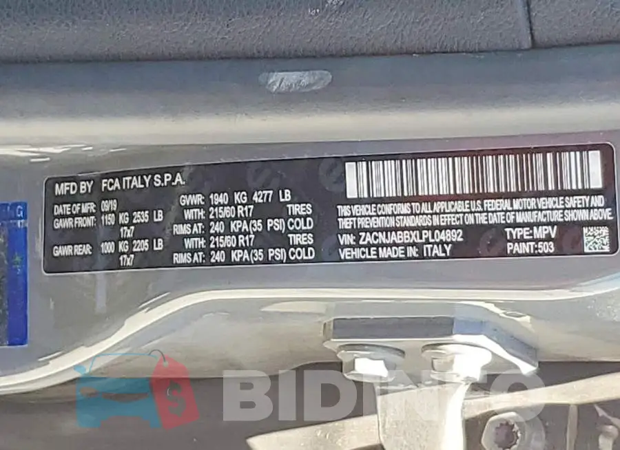 ZACNJABBXLPL04892 Photo# 13
