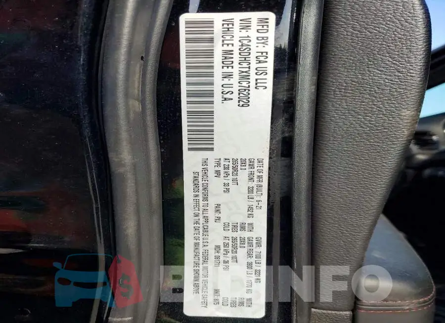 1C4SDHCTXMC762029 Photo# 14