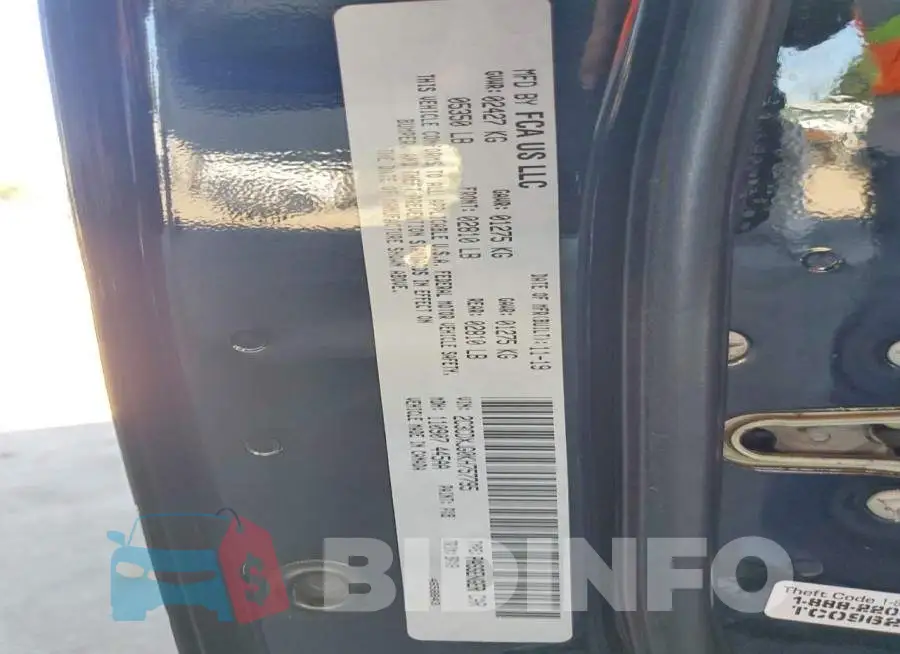 2C3CDXJG0KH757795 Photo# 12