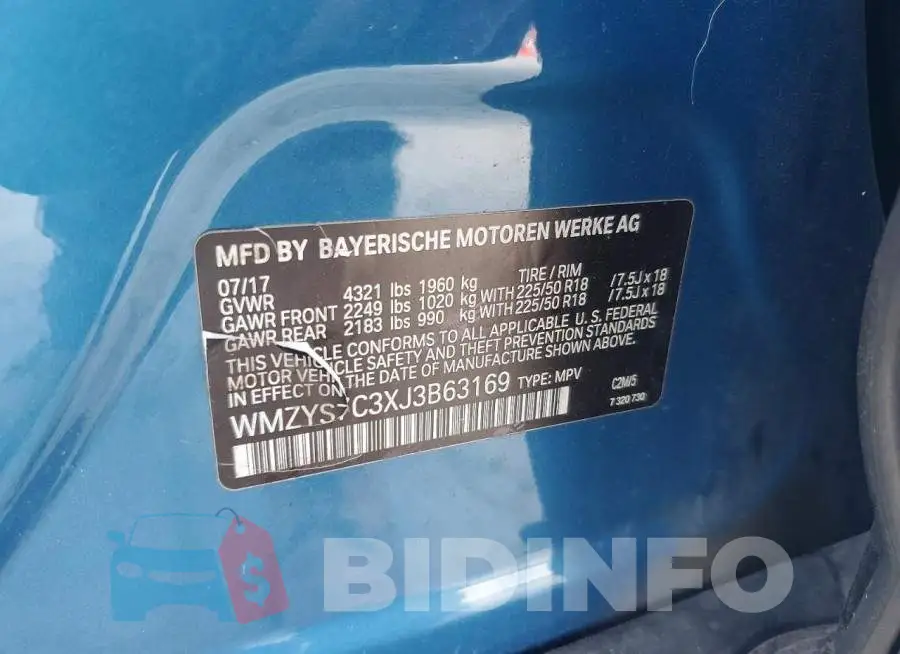 WMZYS7C3XJ3B63169 Photo# 12