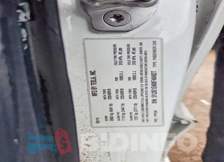 5YJ3E1EA0KF484827 Photo# 12