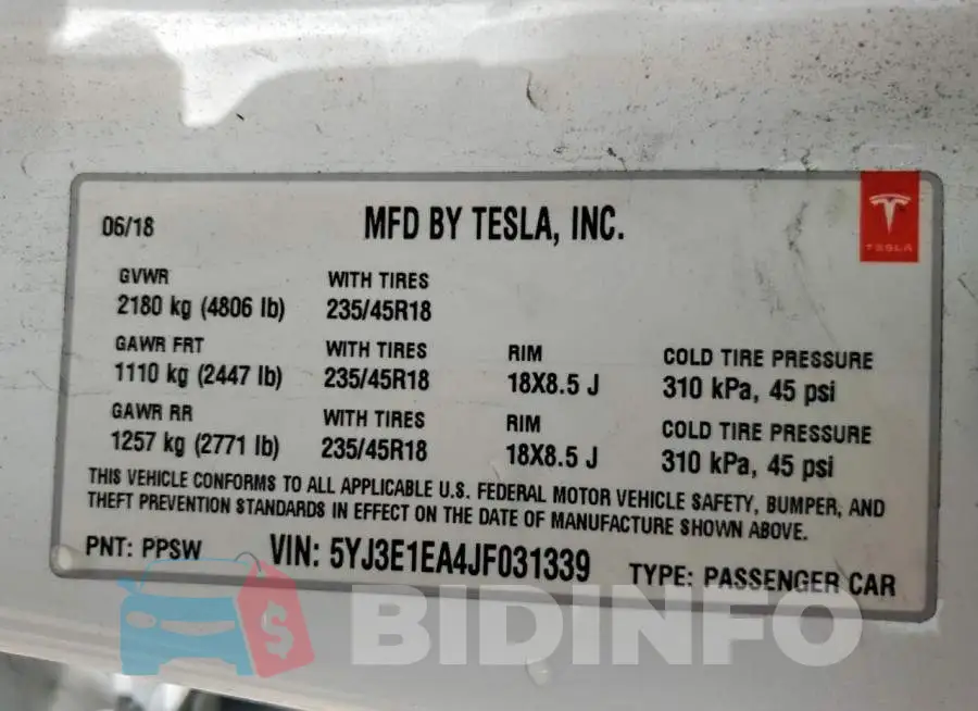 5YJ3E1EA4JF031339 Photo# 13