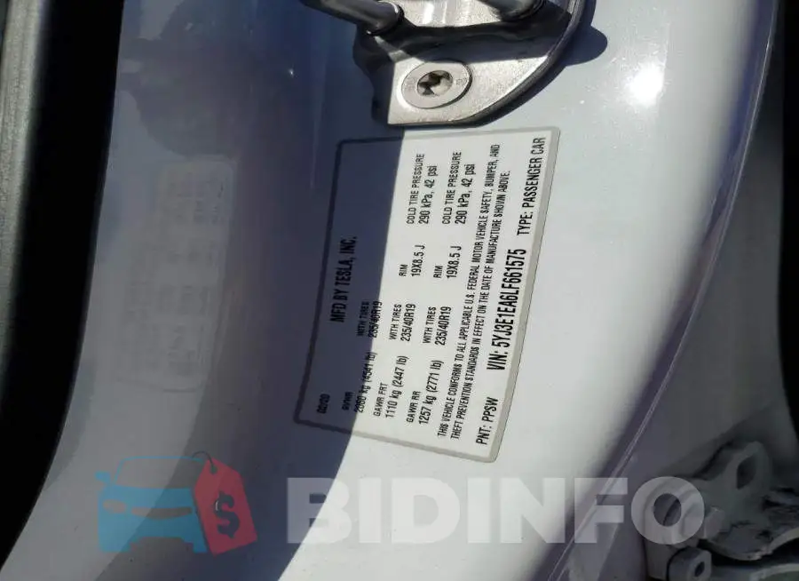 5YJ3E1EA6LF661575 Photo# 12