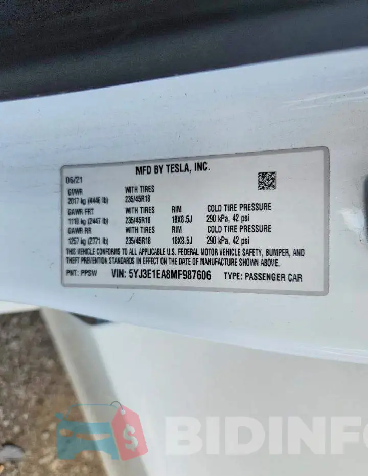 5YJ3E1EA8MF987606 Photo# 12