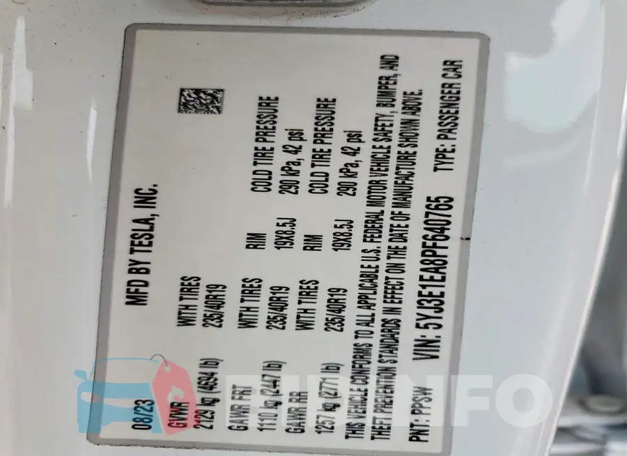 5YJ3E1EA8PF640765 Photo# 13