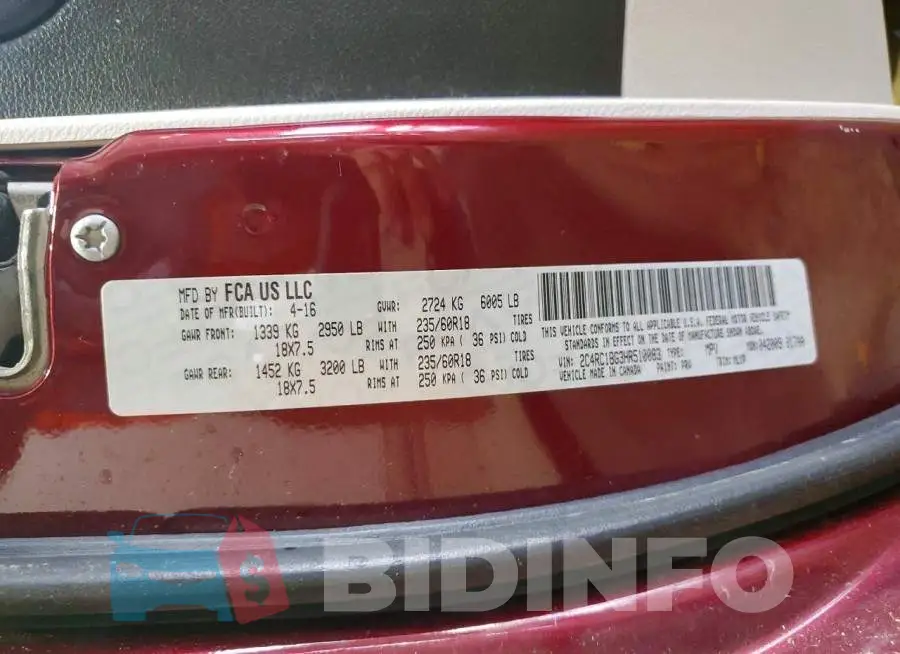 2C4RC1BG3HR510083 Photo# 14
