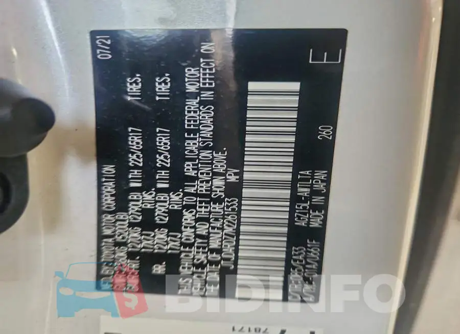 JTJDARDZ7M2261533 Photo# 12