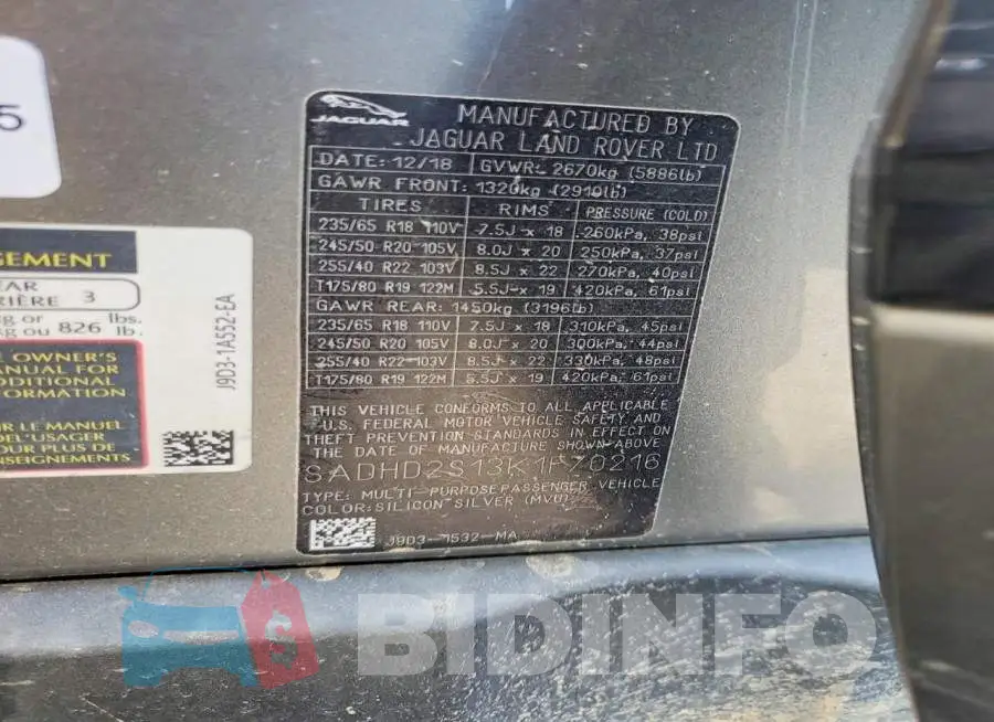 SADHD2S13K1F70216 Photo# 12