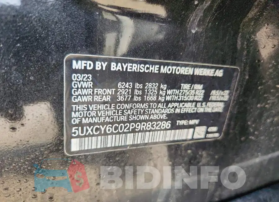 5UXCY6C02P9R83286 Photo# 13