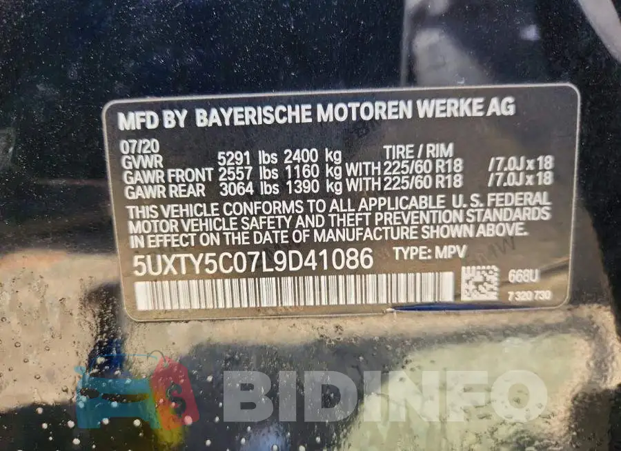 5UXTY5C07L9D41086 Photo# 13