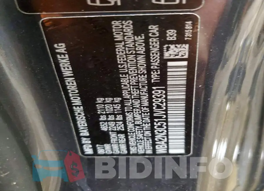 WBA2N3C51JVC29391 Photo# 12