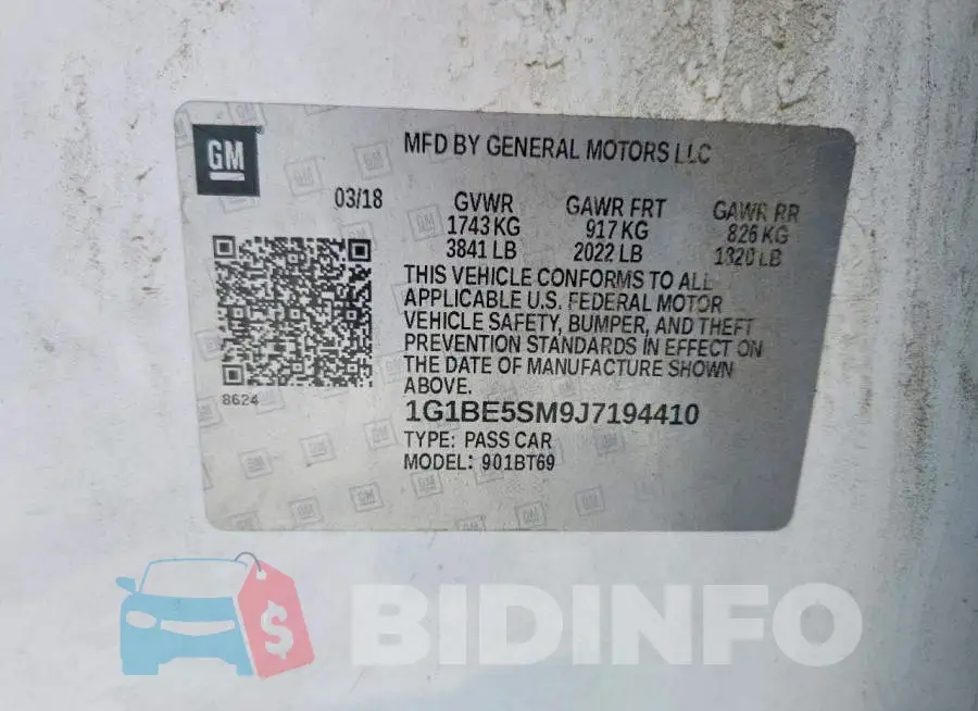 1G1BE5SM9J7194410 Photo# 13