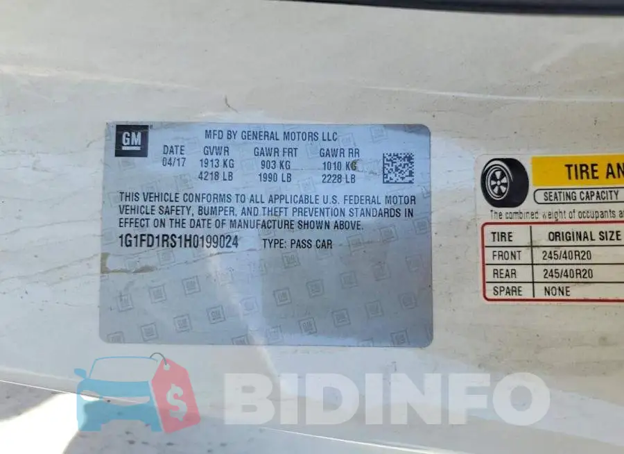 1G1FD1RS1H0199024 Photo# 12