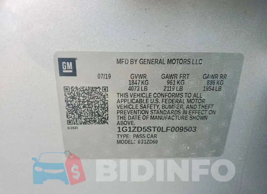 1G1ZD5ST0LF009503 Photo# 12