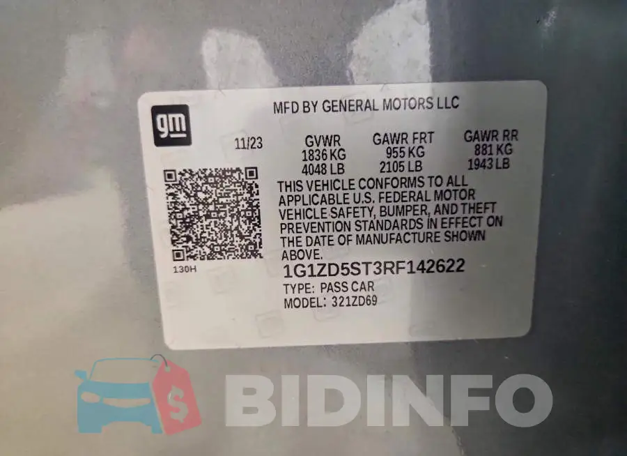 1G1ZD5ST3RF142622 Photo# 12