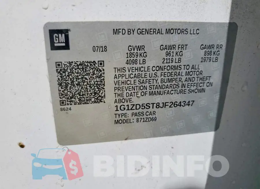 1G1ZD5ST8JF264347 Photo# 12