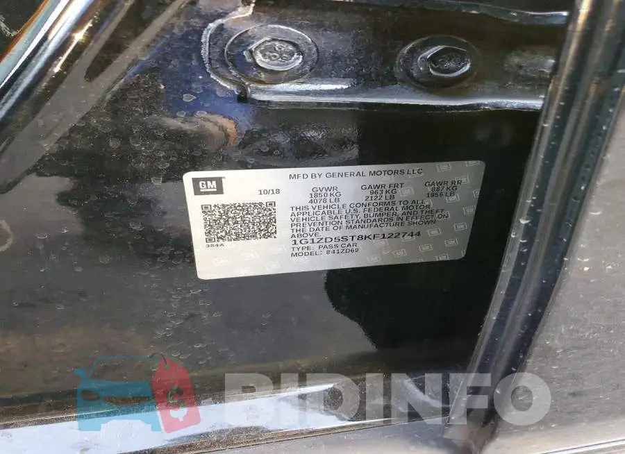 1G1ZD5ST8KF122744 Photo# 12