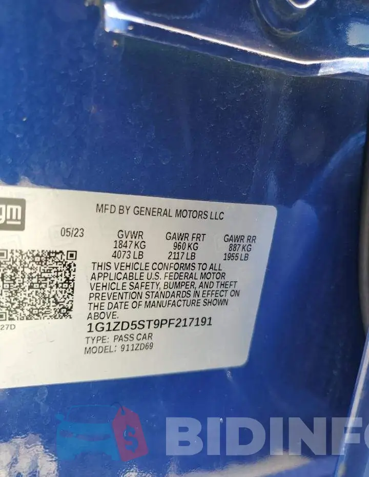 1G1ZD5ST9PF217191 Photo# 12