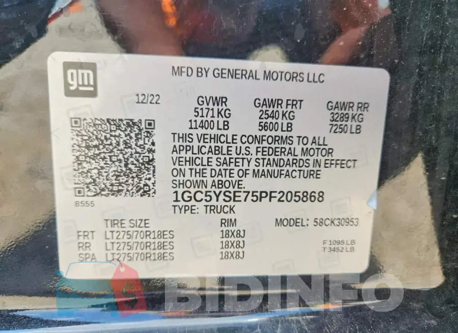1GC5YSE75PF205868 Photo# 12