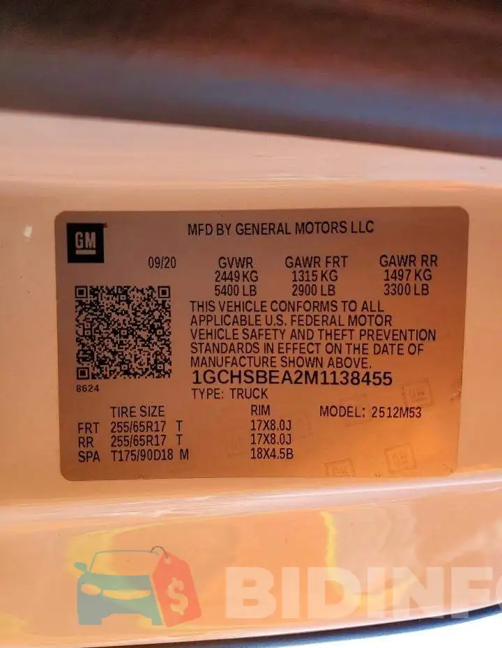 1GCHSBEA2M1138455 Photo# 12