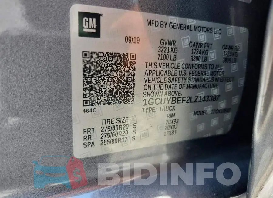1GCUYBEF2LZ143387 Photo# 12